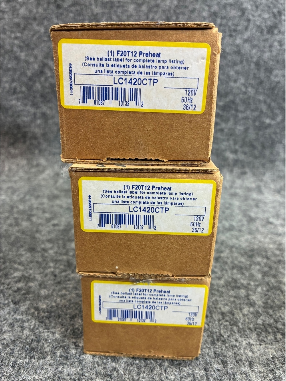 Lot of 3 Philips Advance F20T12 Preheat Ballast LC14200CTP 120V 60Hz